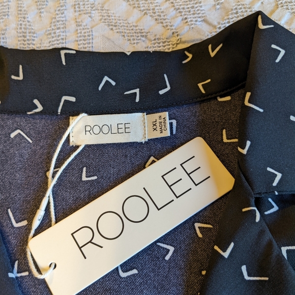 Roolee Button-up Black & White Blouse - New with Tags - Picture 4 of 6
